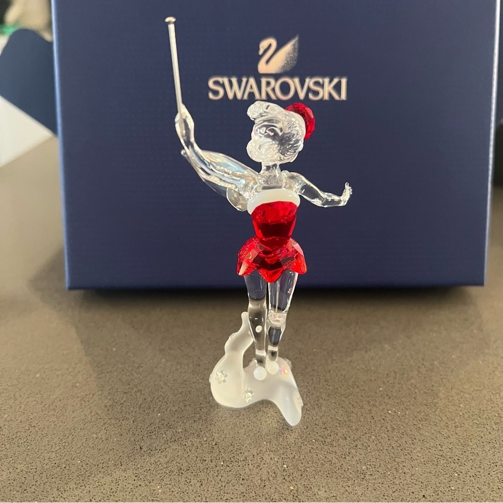 Swarovski Tinkerbell Christmas Mrs Claus 2012 Red Retired Rare Box COA